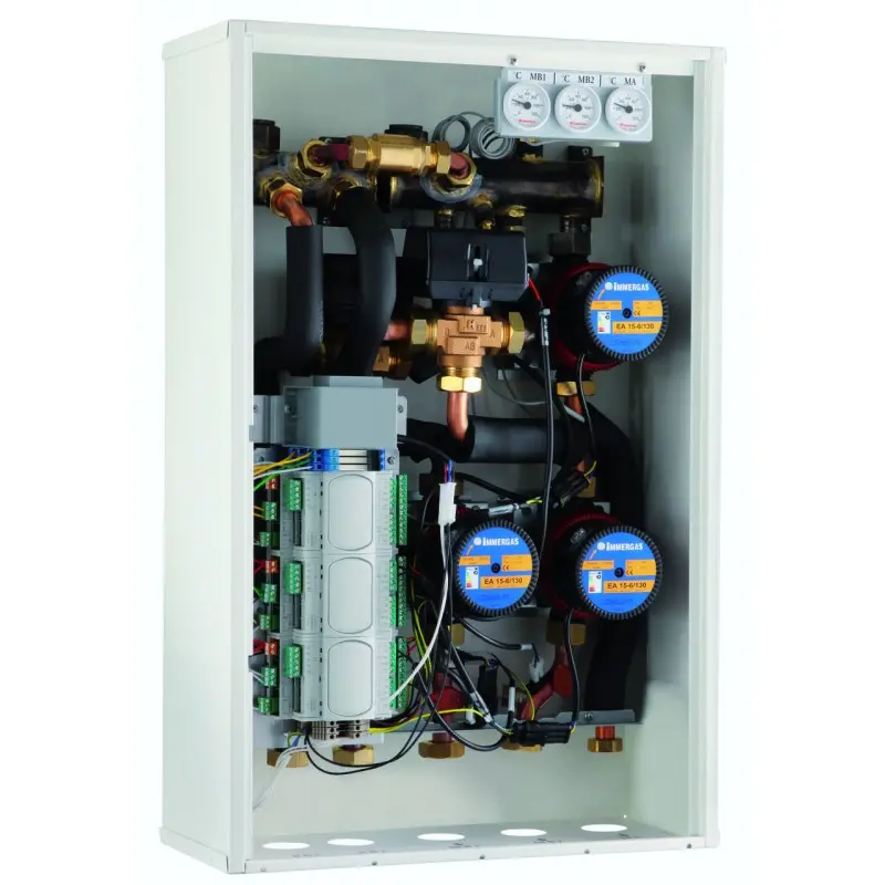 COLECTOR DISTRIBUCION PARA 1 ZONA DE ALTA TEMPERATURA Y 2 ZONAS BAJA TEMPERATURA gestor de sistema