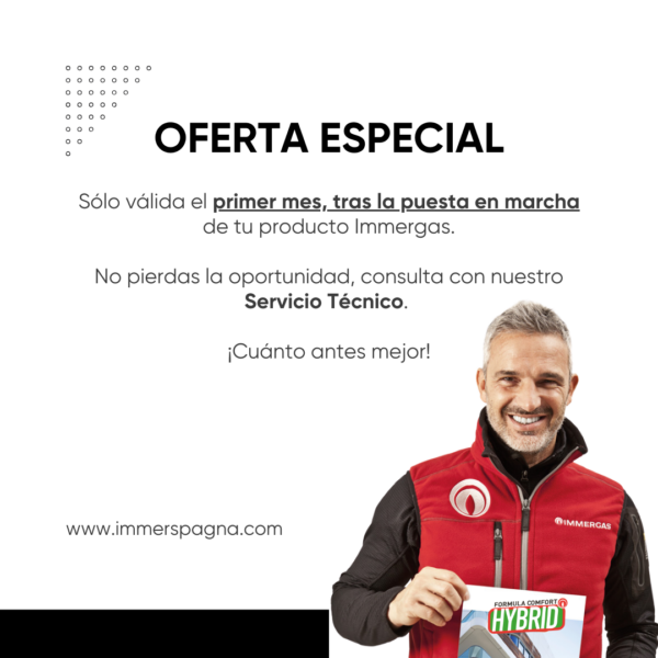 Oferta especial, programa de mantenimiento Fórmula Confort de Immerspagna.