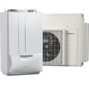 Bomba de Calor híbrida o Sistema Híbrido compacto Factory Made, modelo Victrix Hybrid.