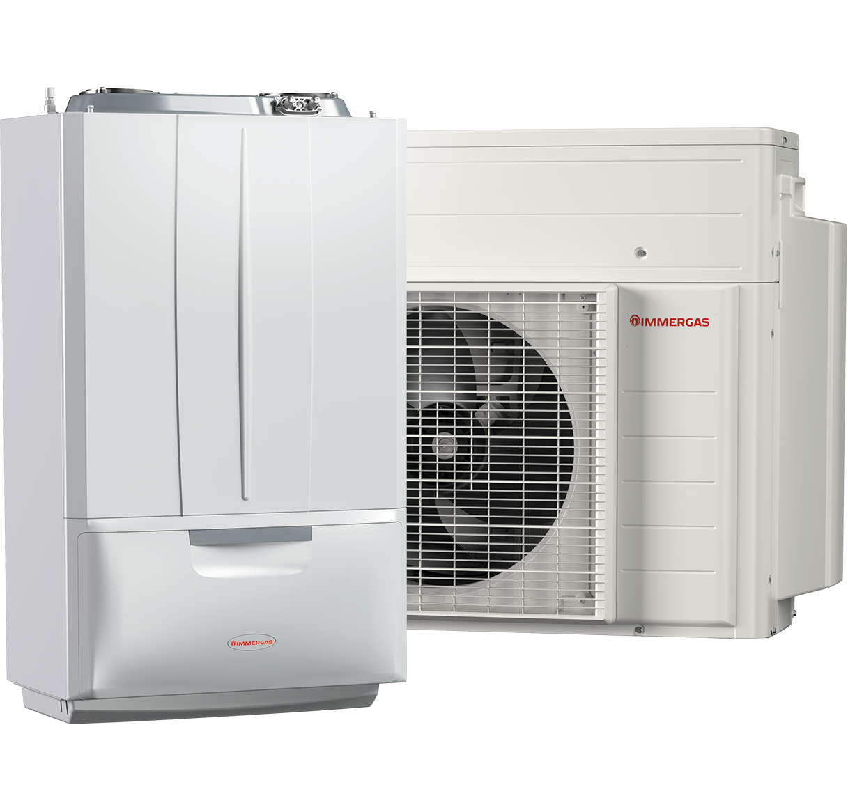 Bomba de Calor híbrida o Sistema Híbrido compacto Factory Made, modelo Victrix Hybrid.