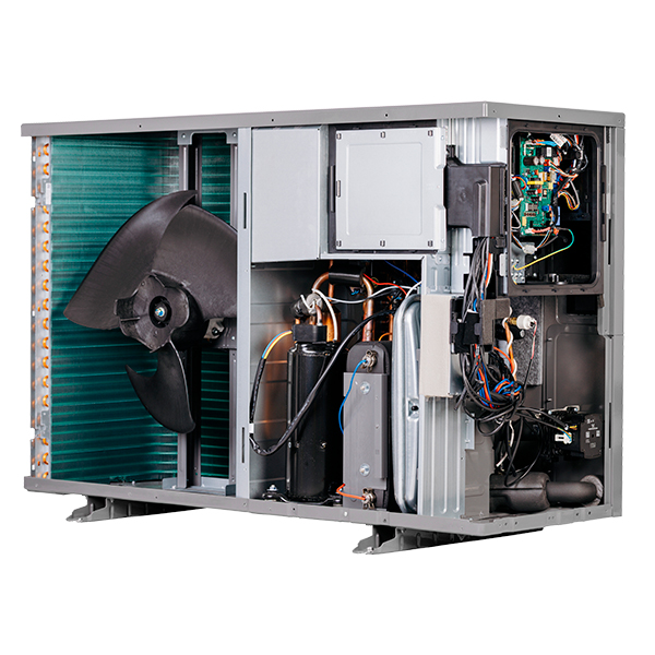 Interior de la Bomba de Calor Magis M Top potencias de 5 y de 8 kW.